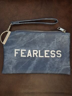 Fearless Blue Wristlet Pouch